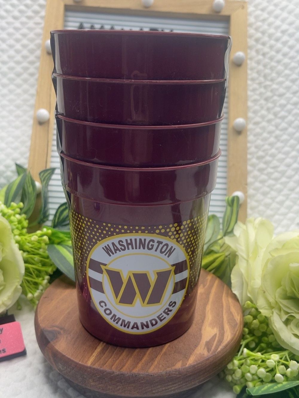 Washington Commanders NFL 2 Pack Plastic Tumblers Cups New total 4 cups